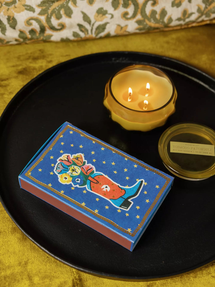 Paddywax  Large Luxury Matches, Cowboy Boot