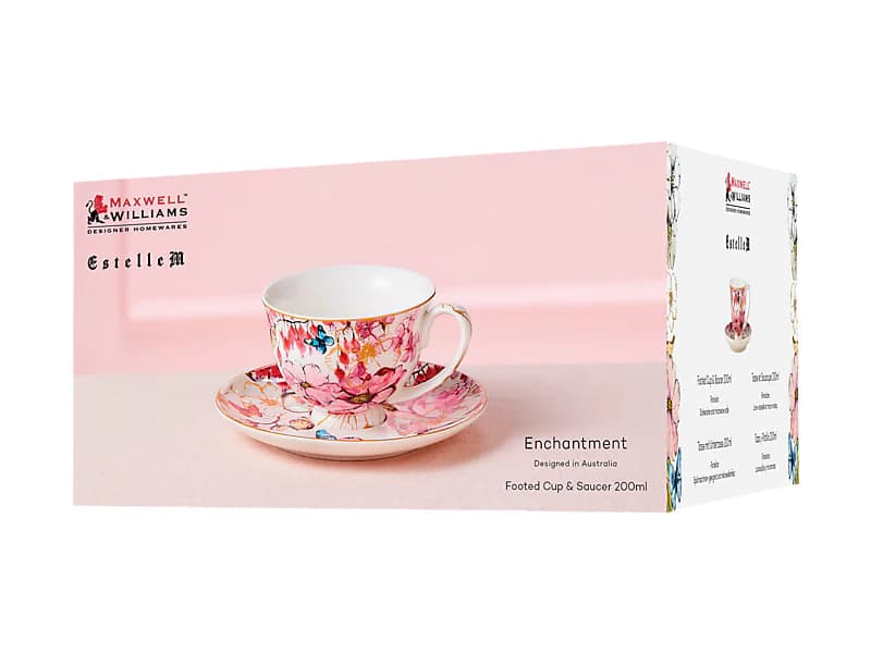Maxwell & Williams Estelle Michaelides Enchantment Footed Tea Cup & Saucer Set