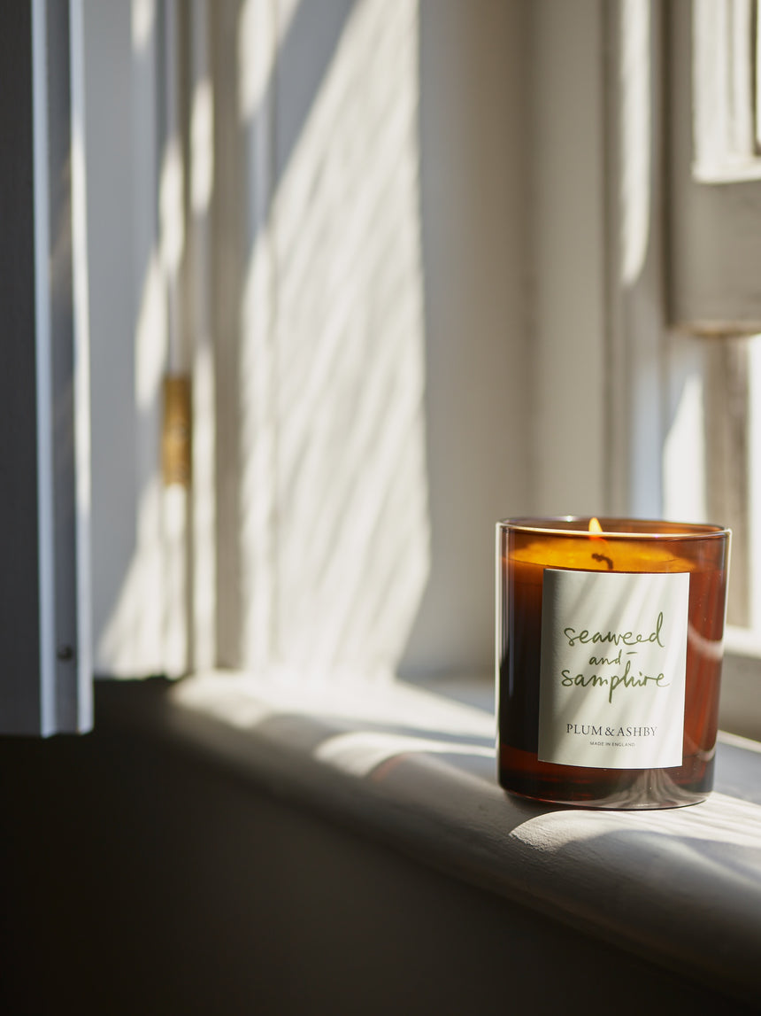 Plum & Ashby Seaweed & Samphire Votive & Hand Cream Gift Set