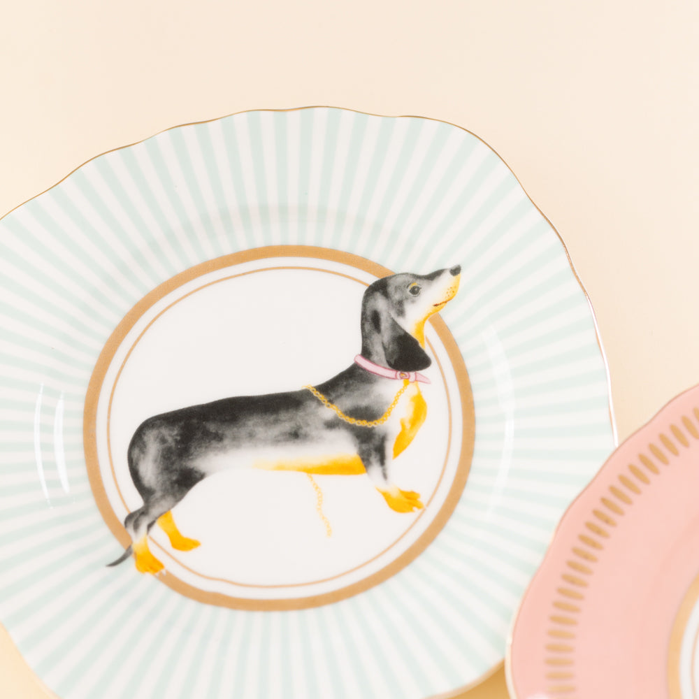 Yvonne Ellen Tea Plate, Sausage Doggie