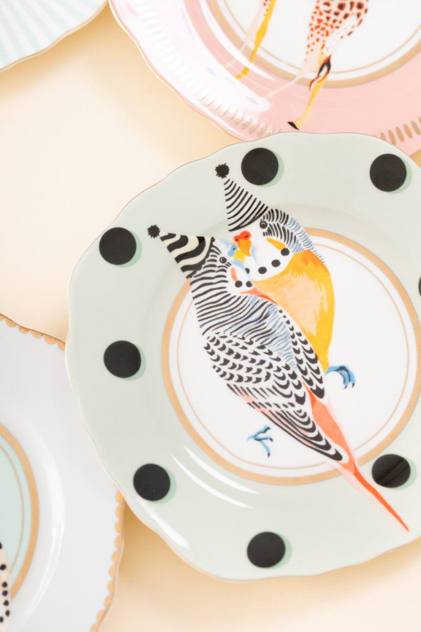 Yvonne Ellen Budgie Tea Plate