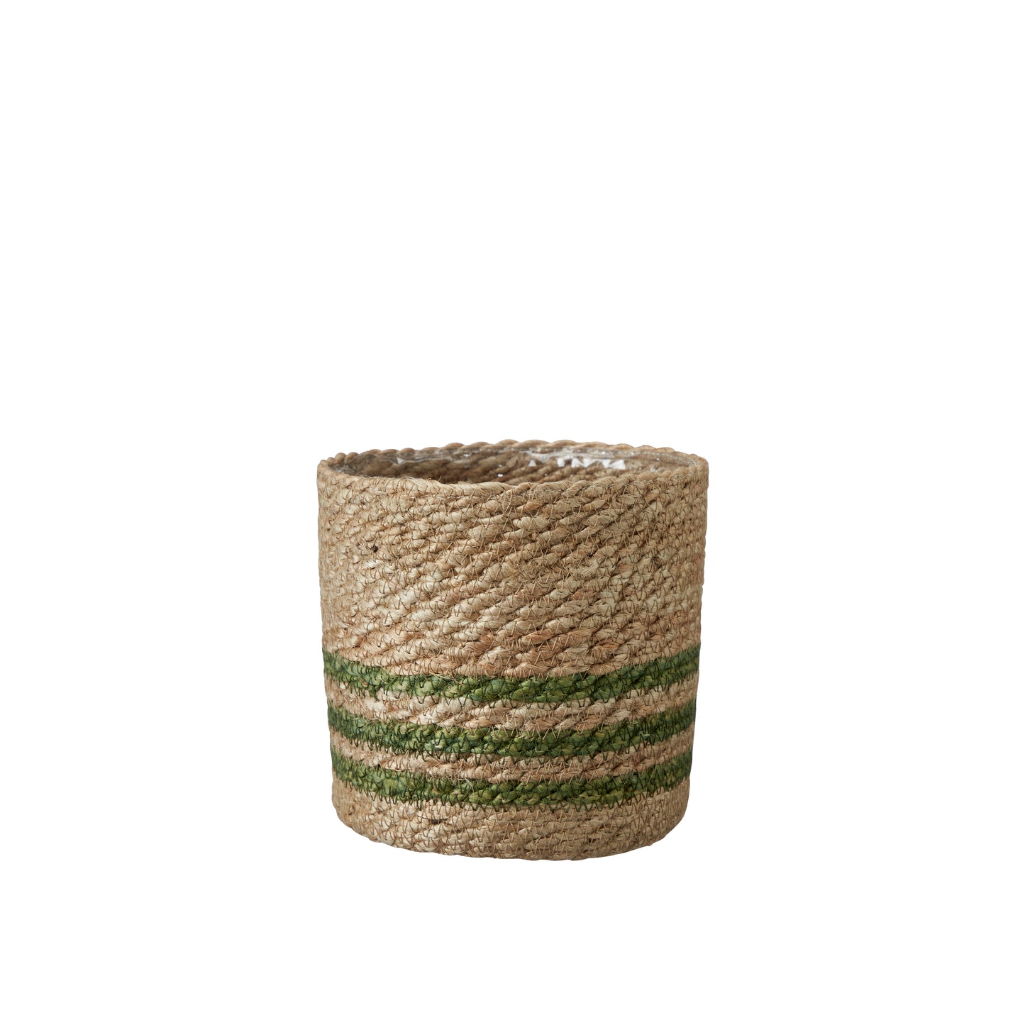 Wikholm Natural Jute Planter, Green