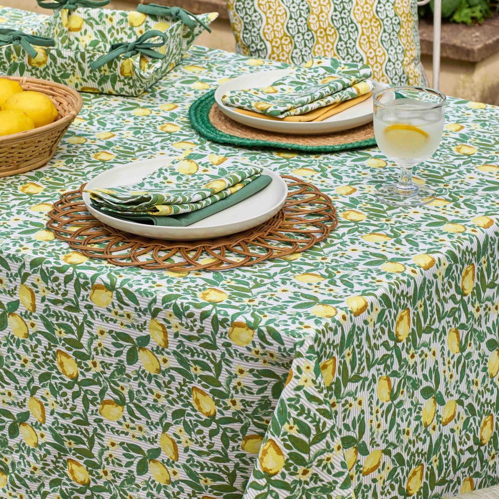 Walton & Co Cotton Napkins, Dill Green  (Set Of 4)