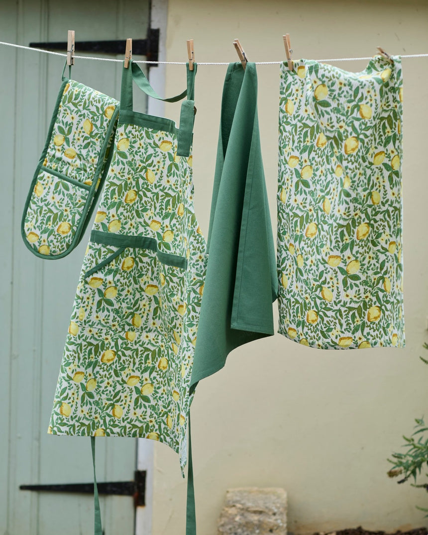 Walton & Co Cotton Napkins, Dill Green  (Set Of 4)