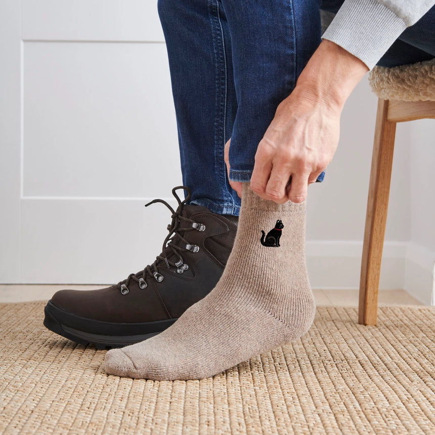 Sweet William Black Cat Wool Socks