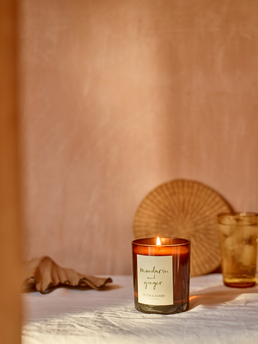 Plum & Ashby Large Scented Candle, Mandarin & Ginger
