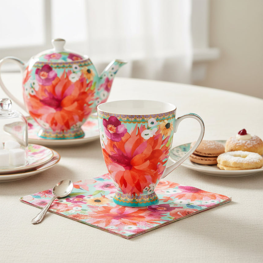 Maxwell & Williams Teas & C’S Dahlia Daze Footed Mug , Sky