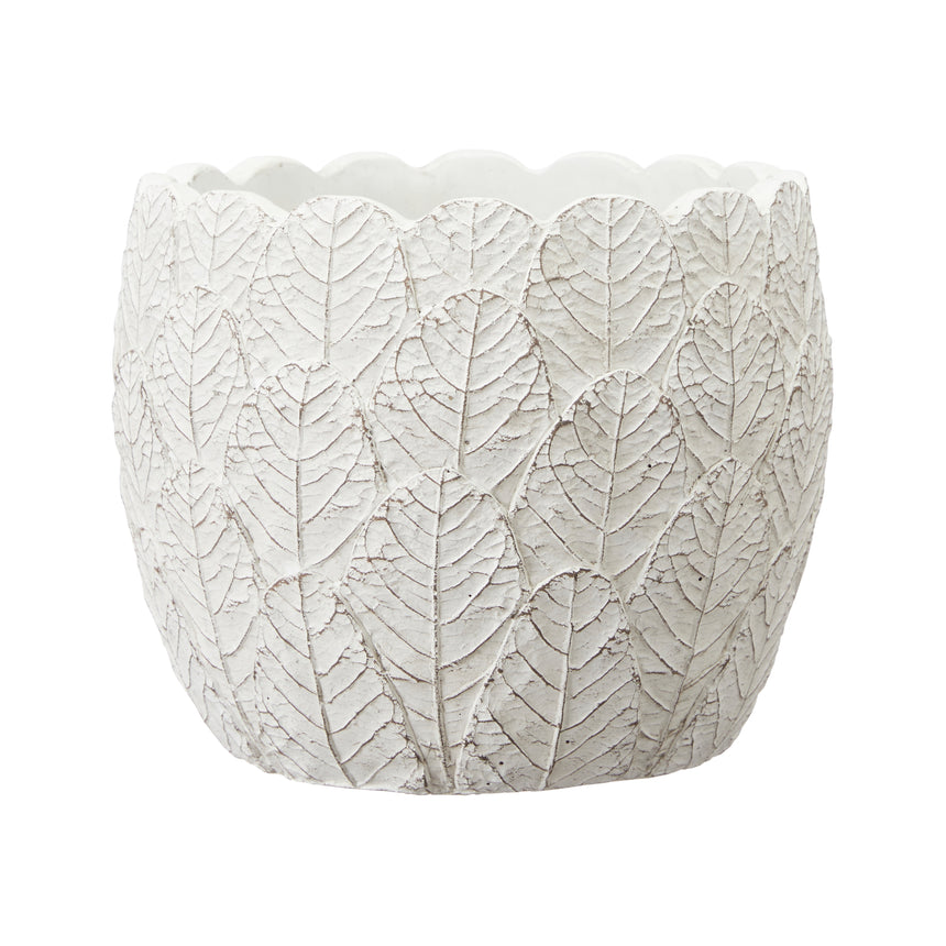 Wikholm Kaya Plant Pot, Matt White