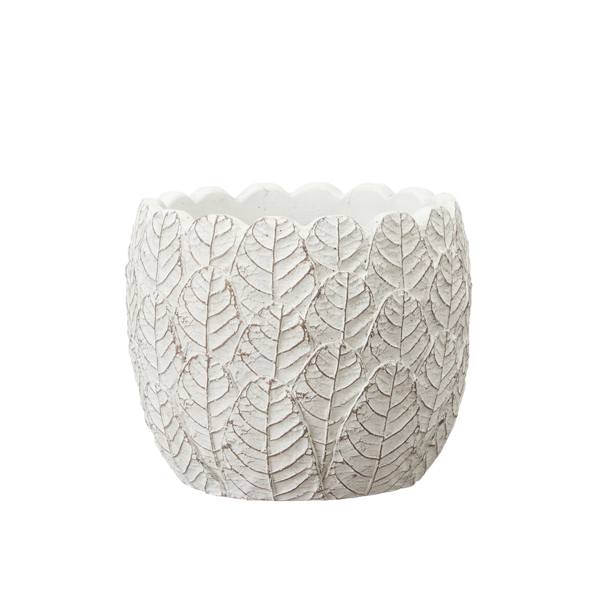 Wikholm Kaya Plant Pot, Matt White