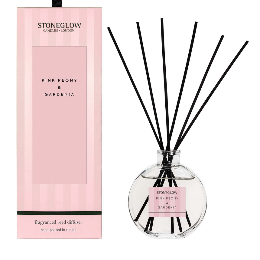 Stoneglow Modern Classics Collection Reed Diffuser, Pink Peony & Gardenia