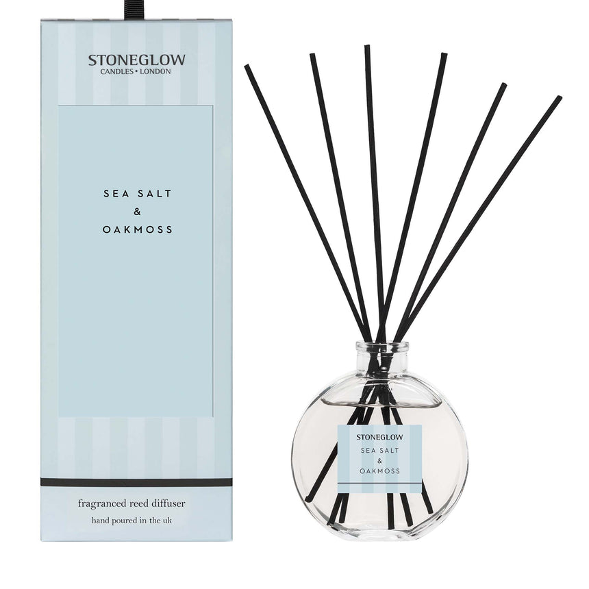 Stoneglow Modern Classics Collection Reed Diffuser, Sea Salt & Oakmoss