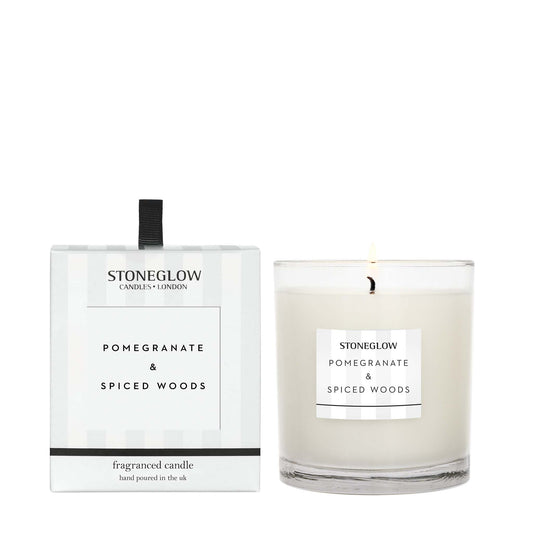 Stoneglow Modern Classics Collection Scented Candle, Pomegranate & Spiced Woods