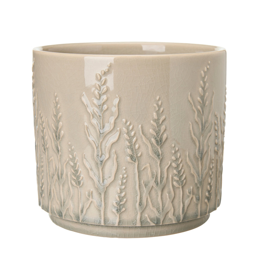 Wikholm Gunnel Ceramic Plant Pot, Grey