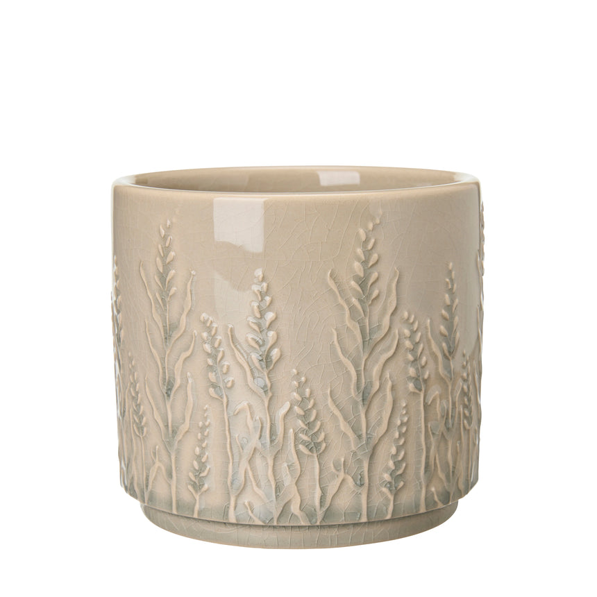 Wikholm Gunnel Ceramic Plant Pot, Grey