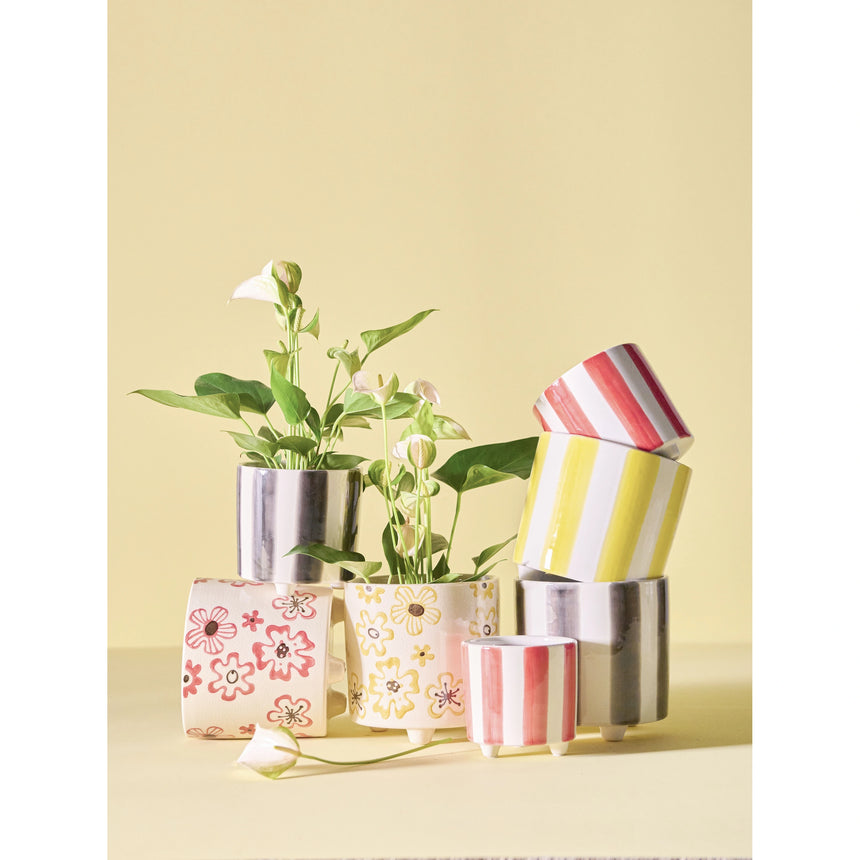 Wikholm Rakel Ceramic Plant Pot, Yellow