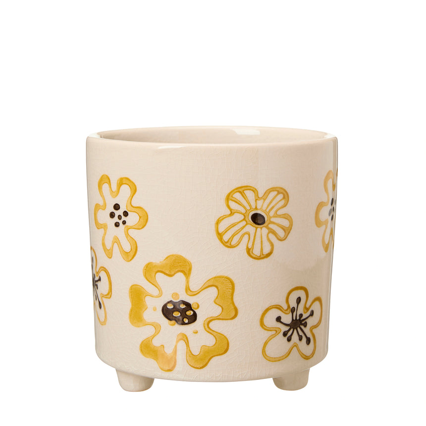 Wikholm Rakel Ceramic Plant Pot, Yellow