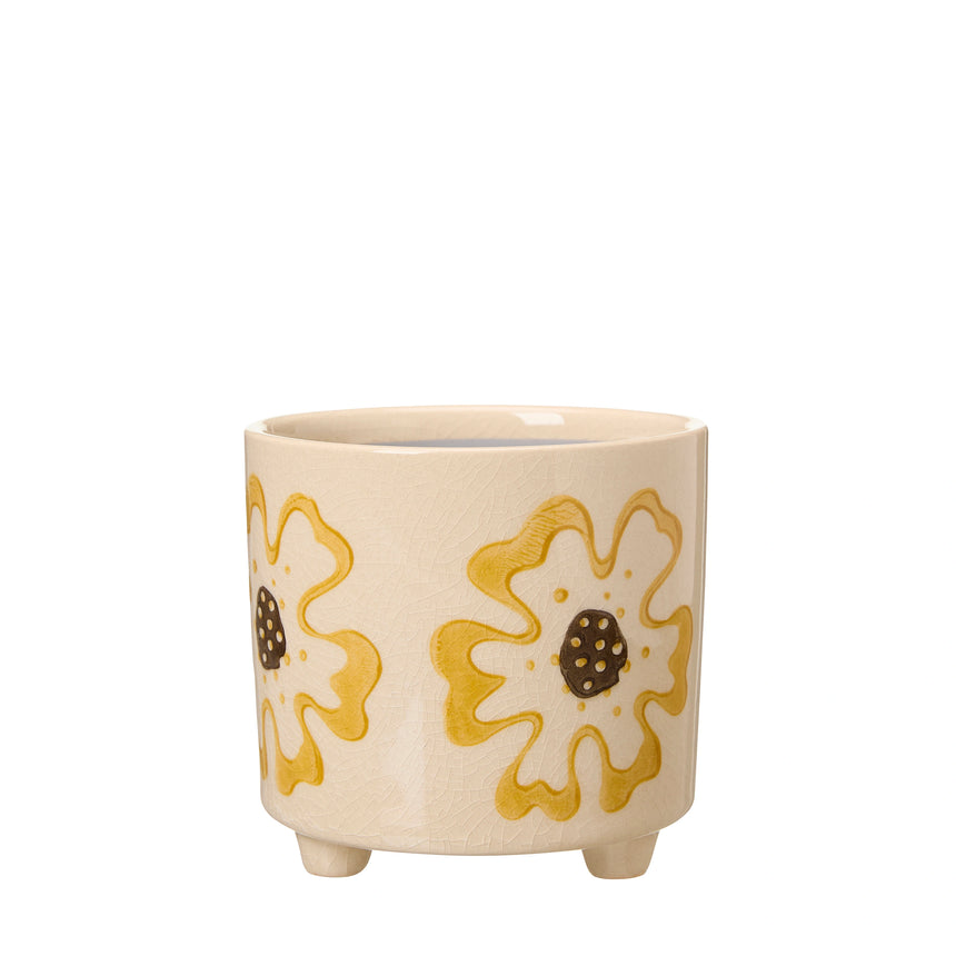 Wikholm Rakel Ceramic Plant Pot, Yellow