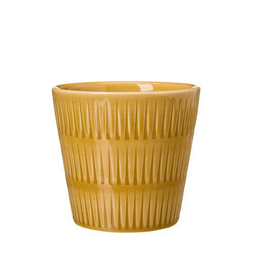 Wikholm Majken Ceramic Mini Plant Pots, Yellow  (Set Of 3)