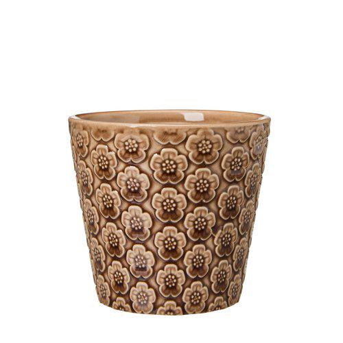 Wikholm Majken Ceramic Mini Plant Pots, Brown  (Set Of 3)