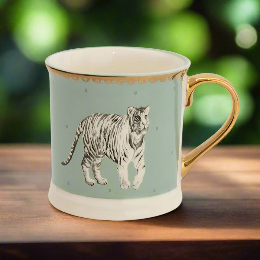 Wild Garden Tankard Porcelain Mug, Tiger