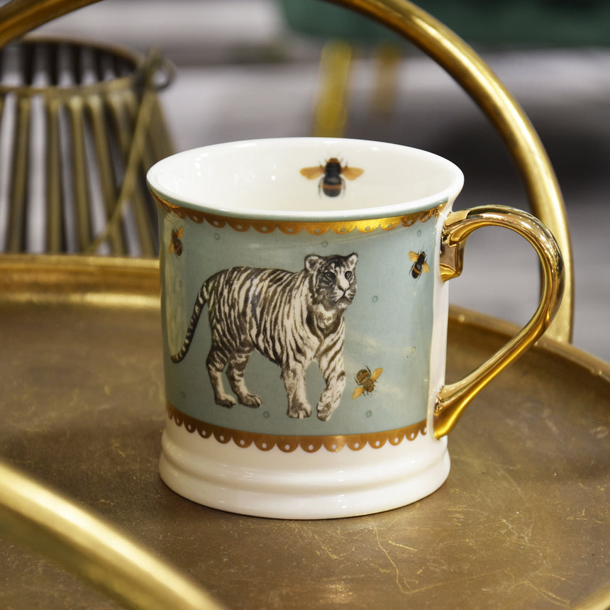 Wild Garden Tankard Porcelain Mug, Tiger