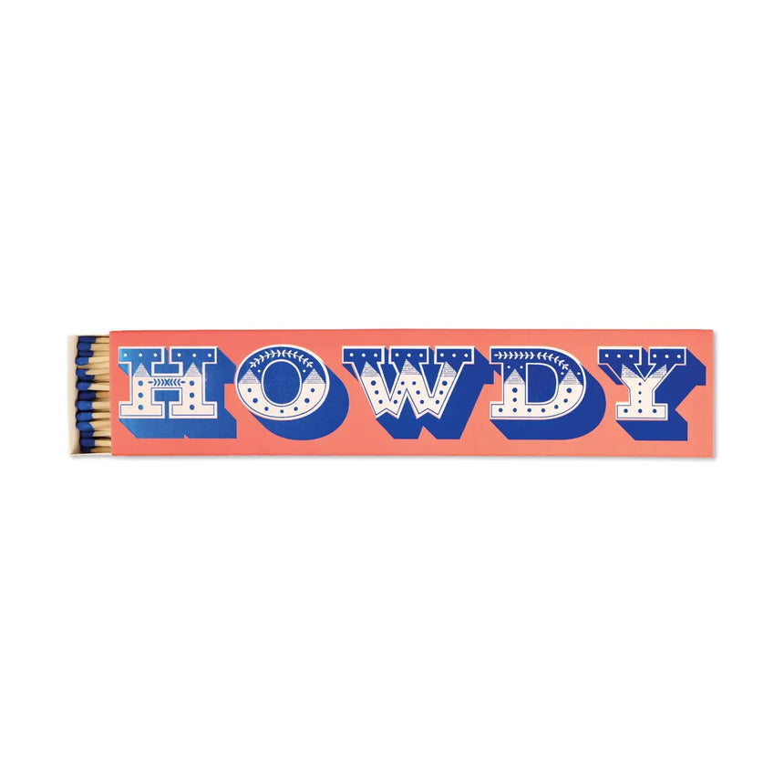 Paddywax  Extra Long Luxury Matches, Howdy