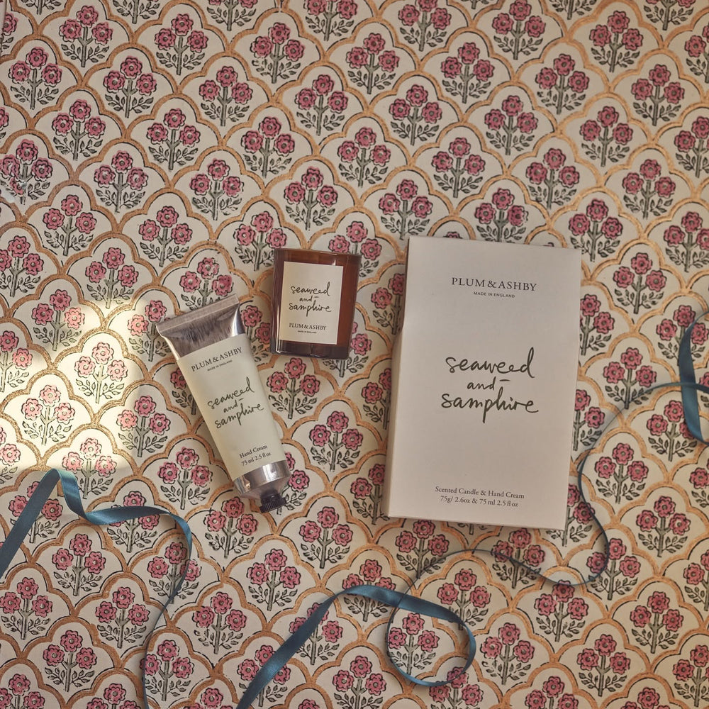 Plum & Ashby Seaweed & Samphire Votive & Hand Cream Gift Set