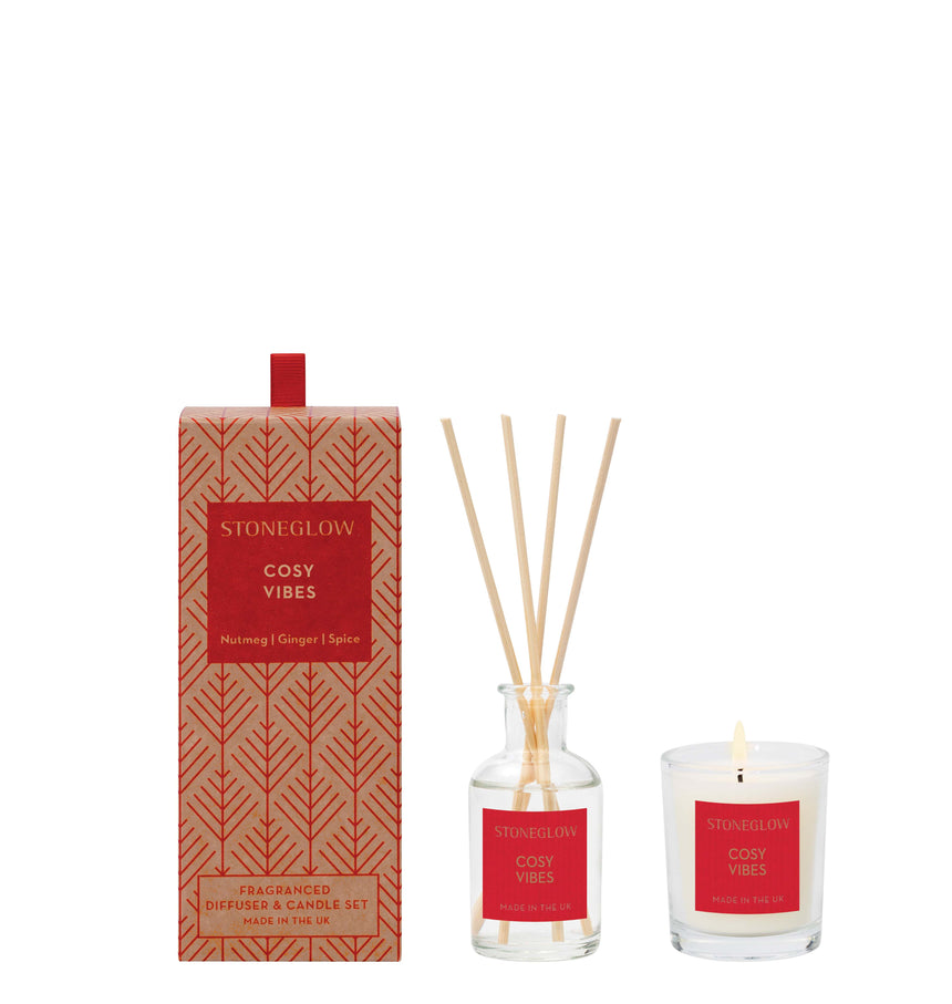 Stoneglow Cosy Vibes Scented Gift Set ( Scented candle & reed diffuser)