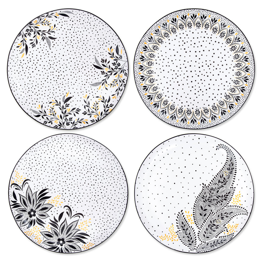 Sara Miller Artisan Noir Dinner Plate ( Set Of 4)