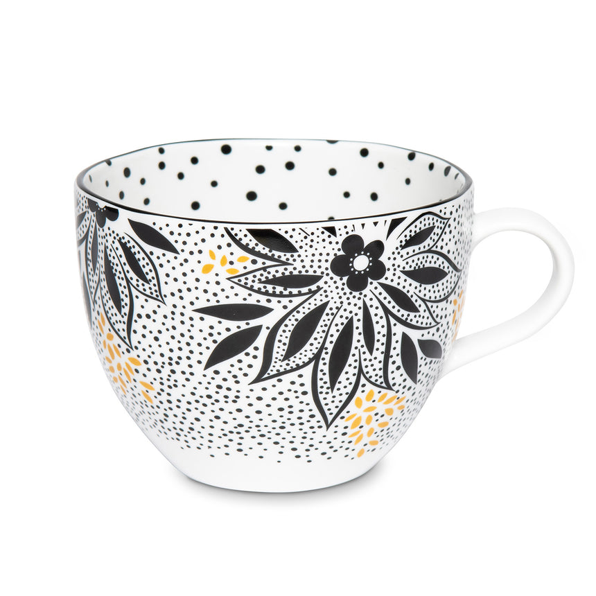 Sara Miller Artisan Noir Mug, Lotus