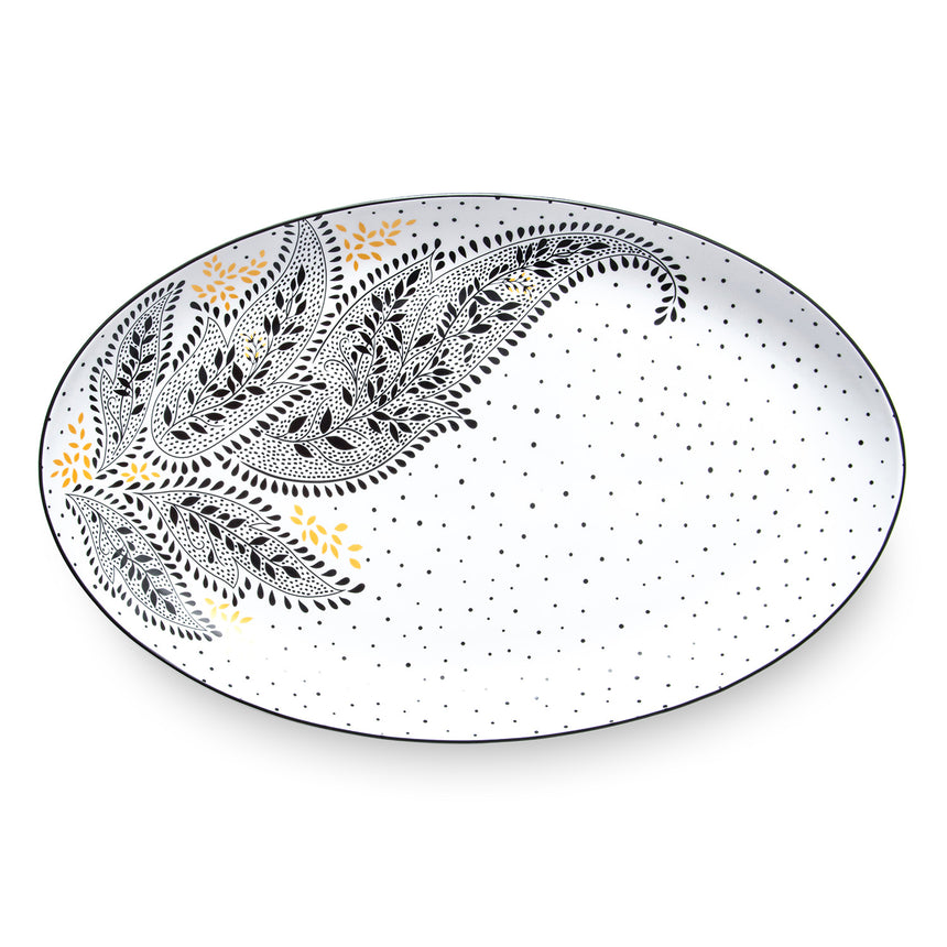 Sara Miller Artisan Noir Oval Serving Platter