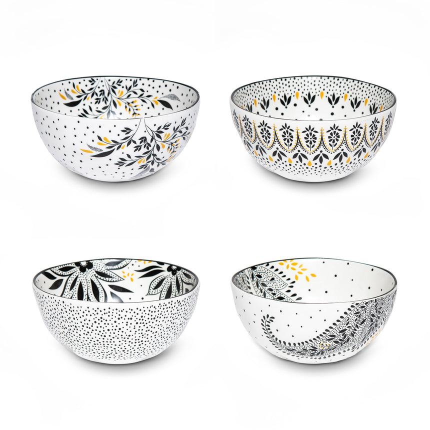 Sara Miller Artisan Noir Small Bowl ( Set Of 4)