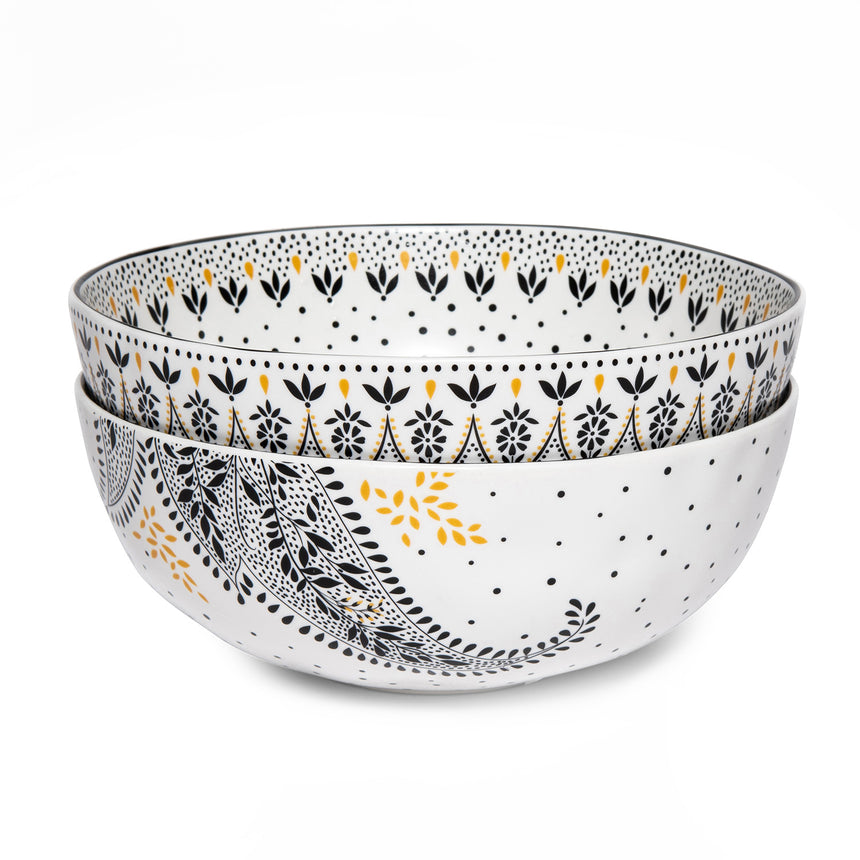 Sara Miller Artisan Noir Large Serving Bowls ( Set Of 2)