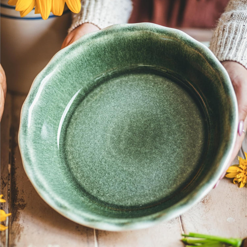 Emile Henry Limited Edition Pie Dish, Green