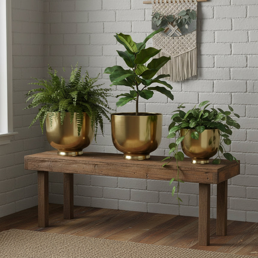 Bloomingville Metal Planter, Gold