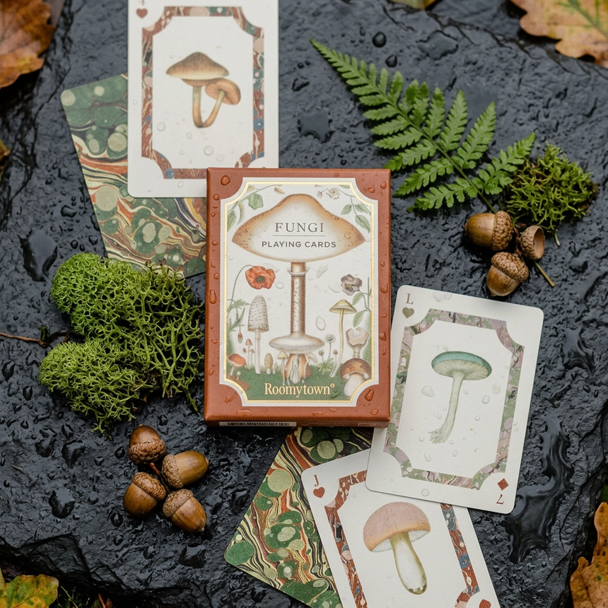 Roomytown Single Playing Card Deck, Fungi