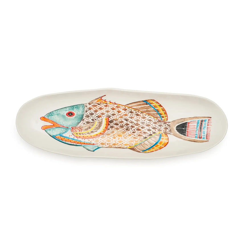Bliss Home Fantastical Fish Long Oval Shallow Serving Platter