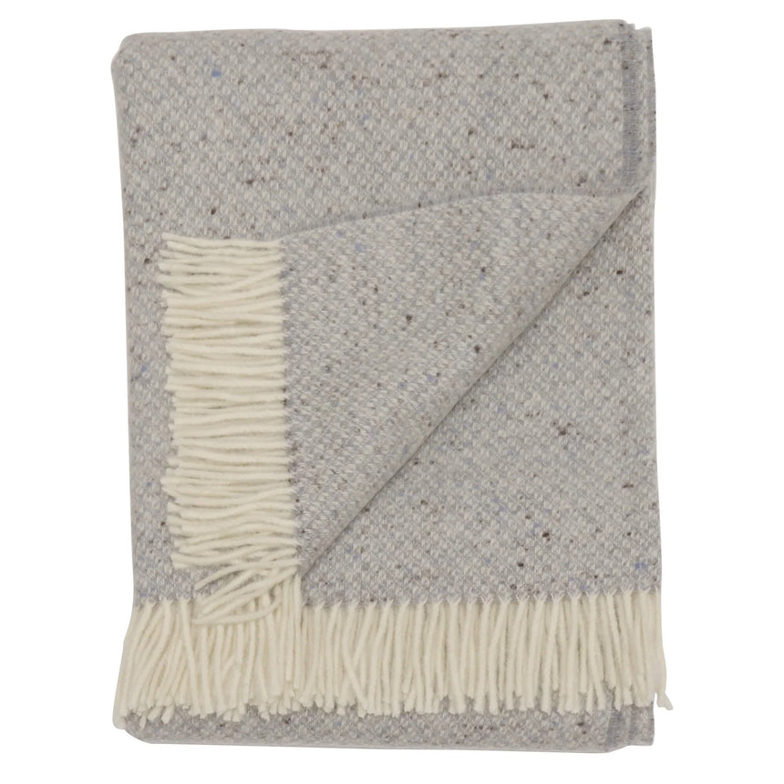 Bronte By Moon Donegal Pure New Wool Throw, Sky Blue