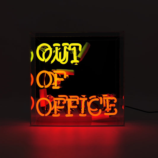 Locomotion Neon Box Sign, Out Of Office