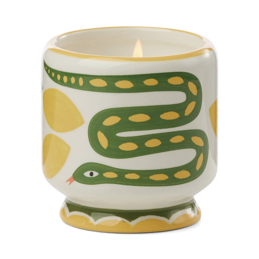 Paddywax A Dopo Snake Ceramic Scented Candle , Wild Lemongrass