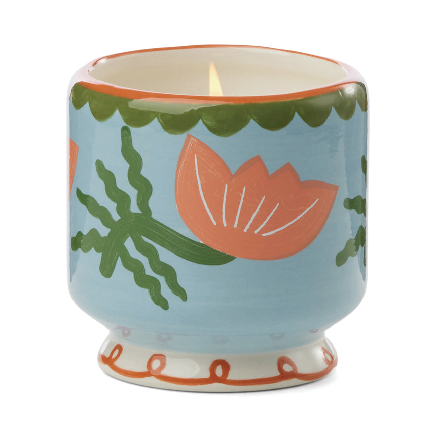 Paddywax A Dopo Flower Ceramic Scented  Candle, Cactus Flower