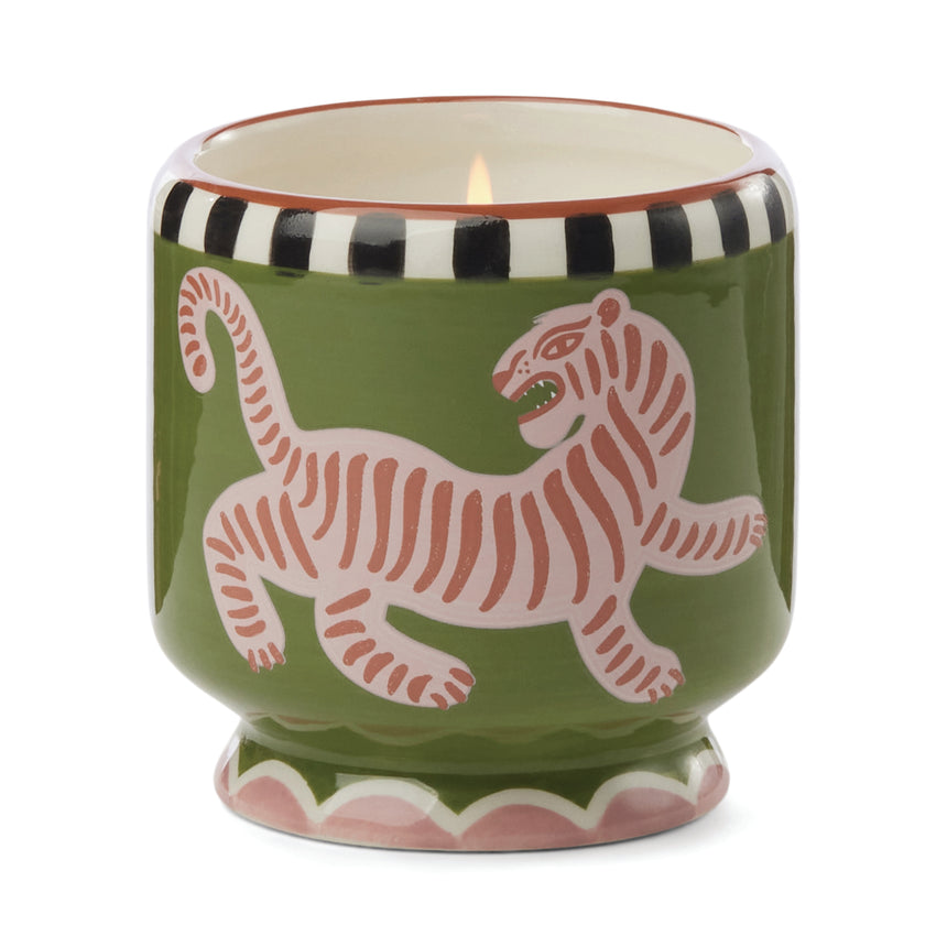 Paddywax A Dopo Tiger Ceramic Scented Candle , Black Cedar & Fig