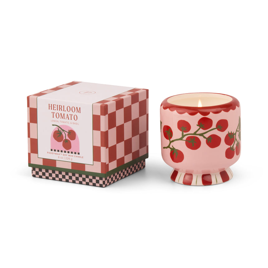 Paddywax A Dopo Tomato Vine Ceramic Scented  Candle, Heirloom Tomato