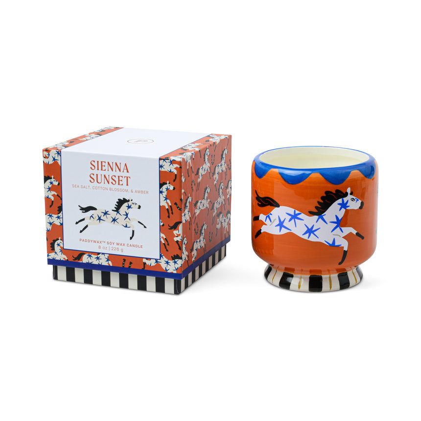 Paddywax A Dopo Horse Ceramic Scented Candle, Sienna Sunset
