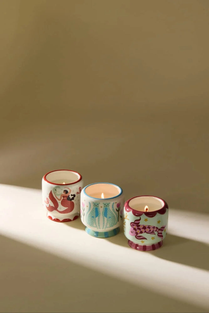 Paddywax A Dopo Mermaid Ceramic Scented Candle, Ginger & Teak