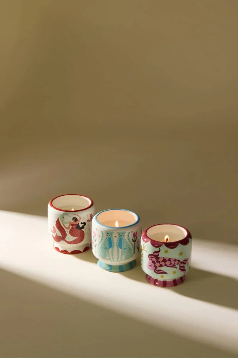 Paddywax A Dopo Mermaid Ceramic Scented Candle, Ginger & Teak