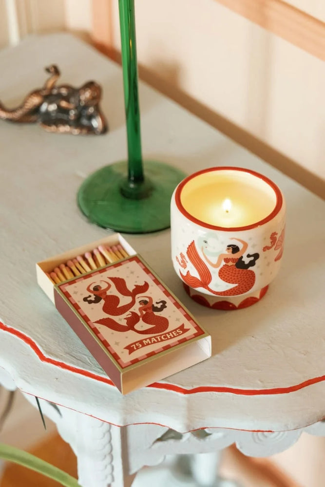 Paddywax A Dopo Mermaid Ceramic Scented Candle, Ginger & Teak