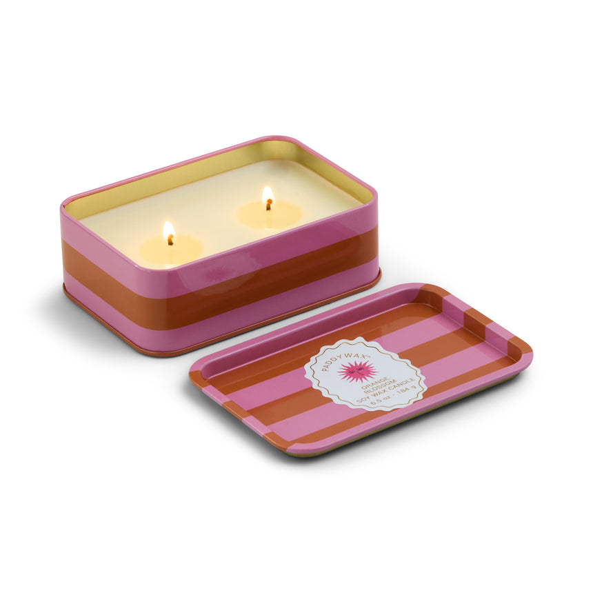 Paddywax A Dopo Sun Tin Scented Candle, Orange Blossom