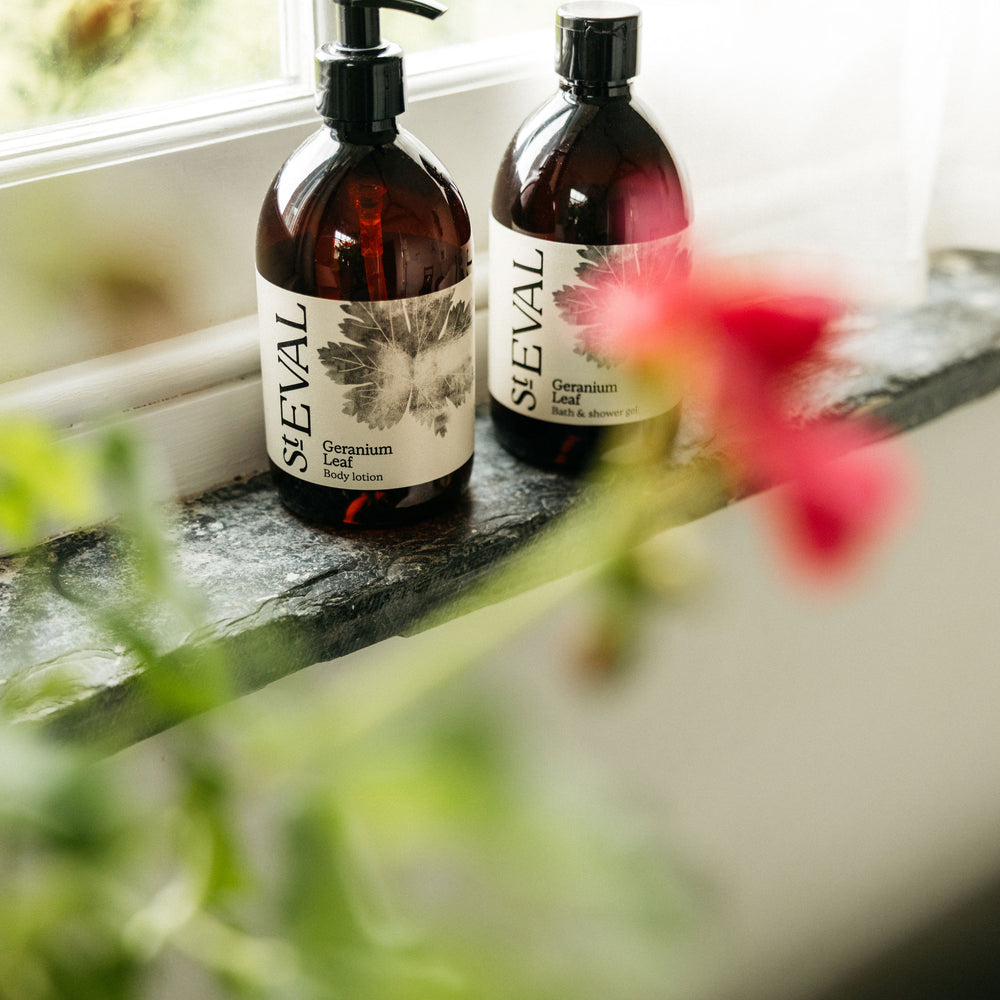 St Eval Bath & Shower Gel, Geranium Leaf