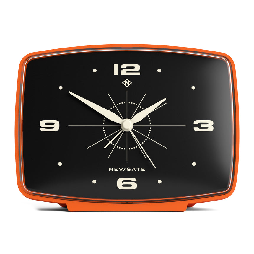 Newgate Brooklyn Alarm Clock, Pumpkin Orange